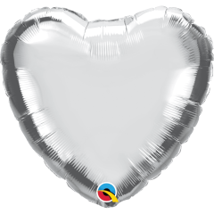 BALAO 18" CORACAO SOLTO SILVER