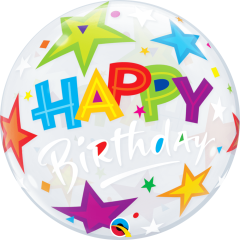 BALAO 22" BUBBLE SIMPLES PC1 BDAY BRILLANT STARS