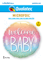 BALAO 18" REDONDO PC1 WELCOME BABY CONFETTI DOTS