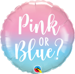 BALAO 18" REDONDO PC1 GENDER REVEAL OMBRE