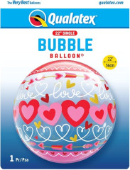 BALAO 22" BUBBLE SIMPLES PC1 LOVE CONNECTED HEARTS