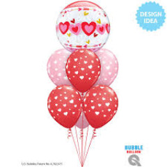 BALAO 22" BUBBLE SIMPLES PC1 LOVE CONNECTED HEARTS