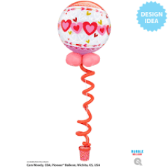 BALAO 22" BUBBLE SIMPLES PC1 LOVE CONNECTED HEARTS