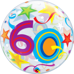 BALAO 22" BUBBLE SIMPLES PC1 60-ESTRELAS BRILHANTES