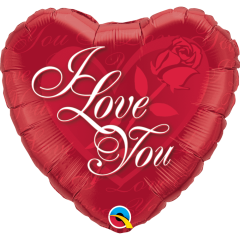 BALAO 18" CORACAO PC1 I LOVE YOU RED ROSE