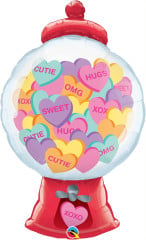 BALAO 43" SHAPE PC1 CANDY HEARTS GUMBALL MACHINE