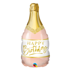 BALAO 14" SHAPE SOLTO BDAY PINK BUBBLY