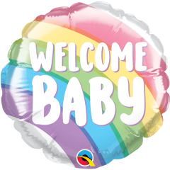 BALAO 04" REDONDO SOLTO WELCOME BABY RAINBOW