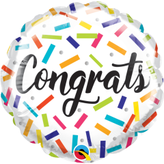 BALAO 04" REDONDO SOLTO CONGRATS SPRINKLES
