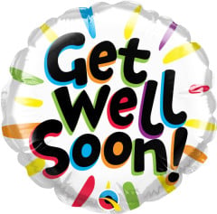 BALAO 04" REDONDO SOLTO GET WELL SOON COLORFUL BURST