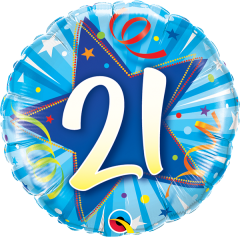 BALAO 18" REDONDO PC1 21-ESTRELA BRILHANTE AZUL
