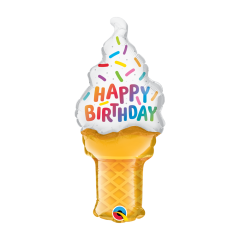 BALAO 14" SHAPE SOLTO BDAY ICE CREAM CONE