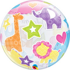 BALAO 22" BUBBLE SIMPLES PC1 WELCOME BABY ANIMALS PATTERNS