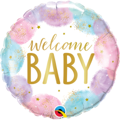 BALAO 18" REDONDO PC1 WELCOME BABY WATERCOLOR