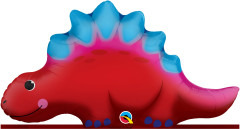BALAO 21" SHAPE PC1 CUTE & COLORFUL STEGOSAURUS