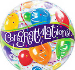 BALAO 22" BUBBLE SIMPLES PC1 CONGRATULATIONS BALOES