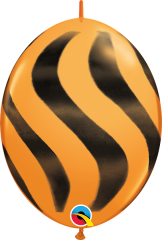 BALAO 12"QLINK LARANJA PC50 LISTRAS ONDULADAS PRETAS