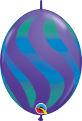 BALAO 12" QLINK VIOLETA PC50 LISTRAS ONDULADAS