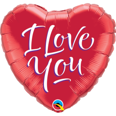 BALAO 18" CORACAO PC1 I LOVE YOU SCRIPT MODERN