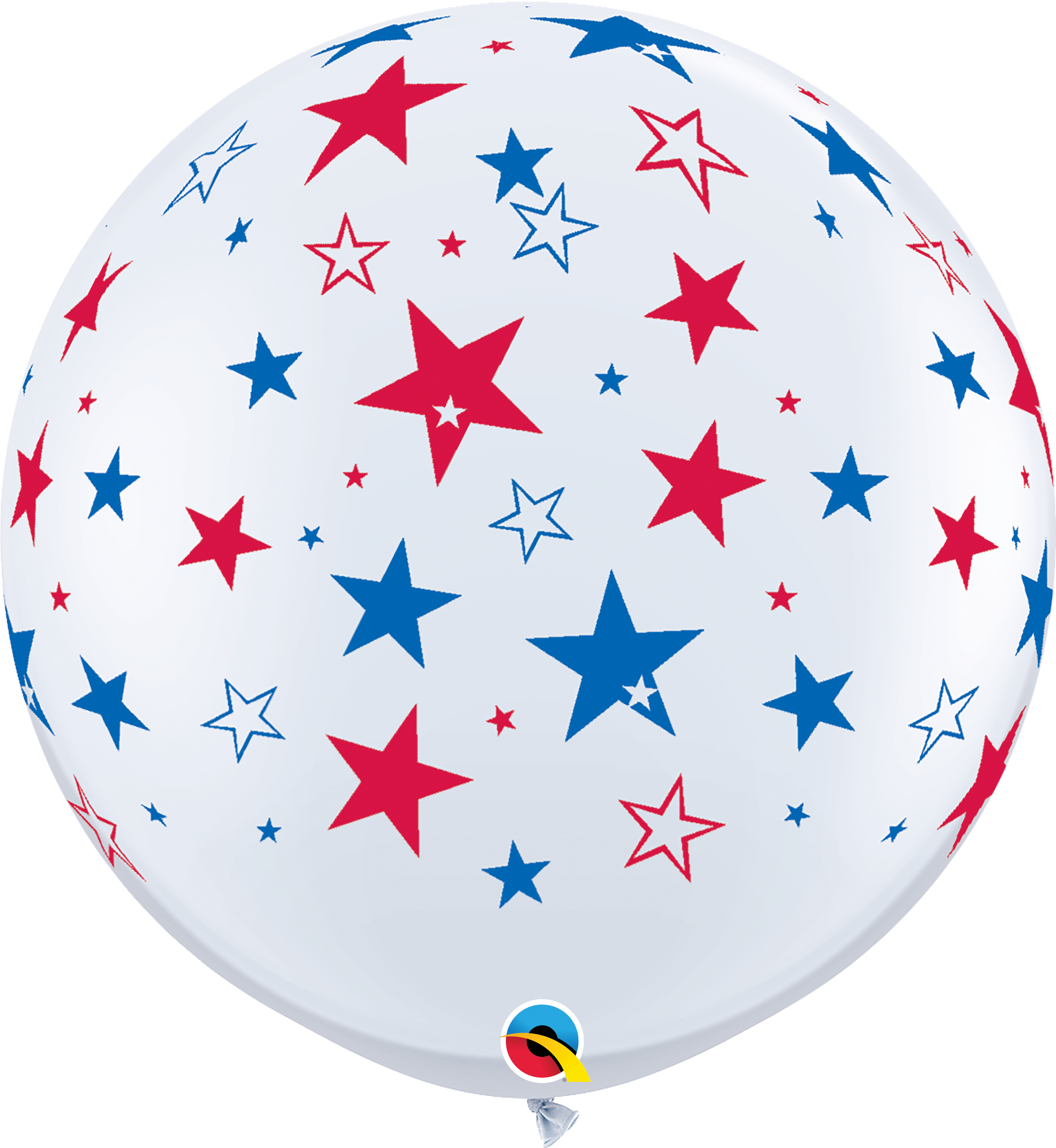 BALAO 3' R BRANCO PC2 RED & BLUE STARS
