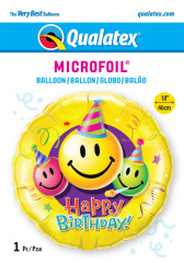 BALAO 18" REDONDO PC1 BDAY SMILE FACES