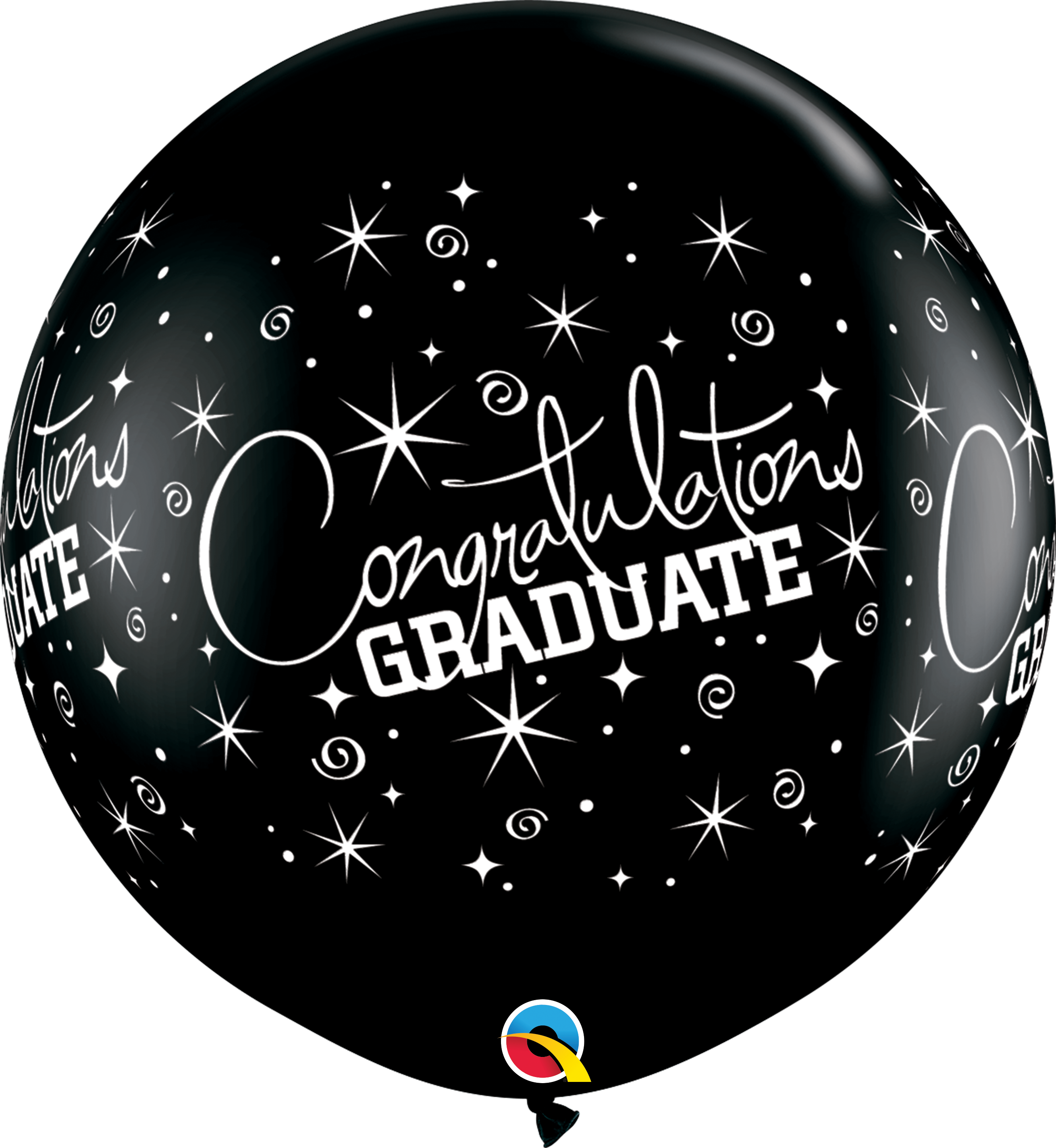 BALAO 3' R PRETO ONX PC2 CONGRATULATIONS GRADUATE WRAP