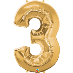 BALAO 34" NUMERO PC1 3 METALLIC GOLD