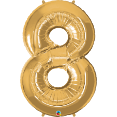 BALAO 34" NUMERO PC1 8 METALLIC GOLD