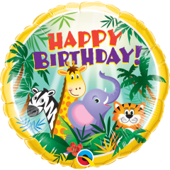 BALAO 18" REDONDO PC1 BDAY JUNGLE FRIENDS