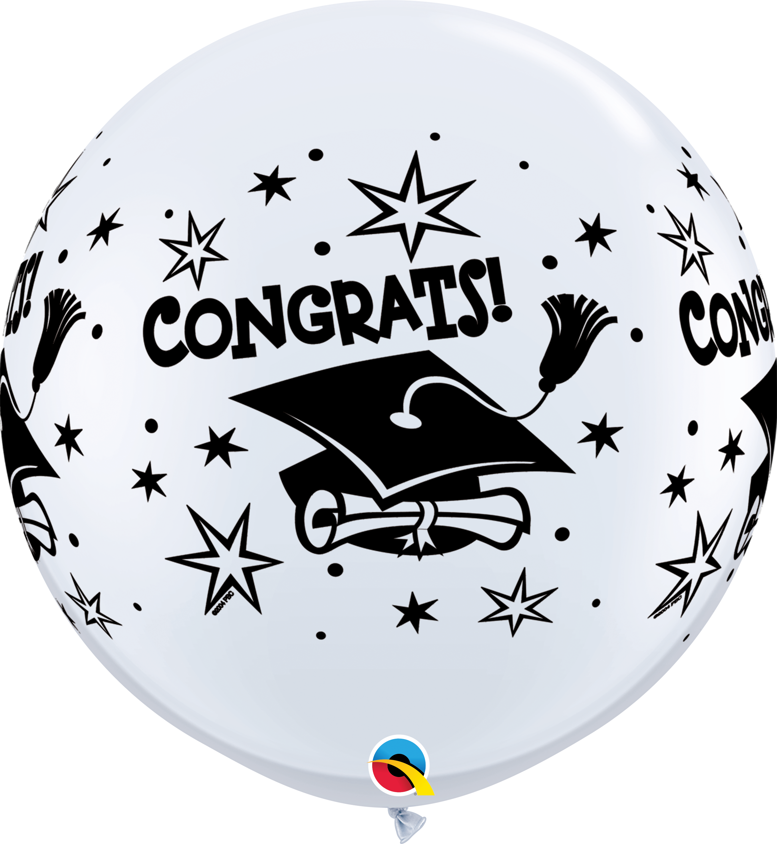 BALAO 3' R BRANCO PC2 CONGRATS! CAP WRAP