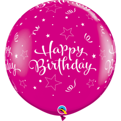 BALAO 3' R CEREJA IN PC2 BDAY SHINING STAR-A-RND