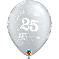 BALAO QUALATEX 11" ESTAMPADO - PACOTE FESTIVO COM 6 UNIDADES - 25