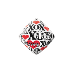 BALAO 18" DIAMANTE PC1 RED HEARTS, LOVE, X'S & O'S