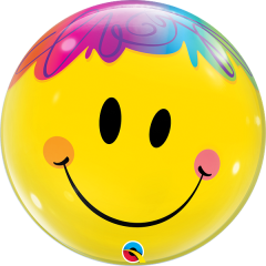 BALAO 22" BUBBLE SIMPLES PC1 CARINHA SORRIDENTE BRILHANTE