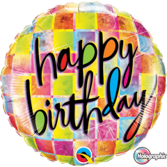 BALAO 18" REDONDO HOL PC1 BDAY KALEIDOSCOPE