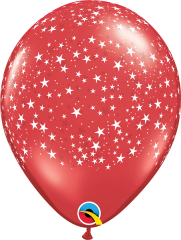 BALAO 11" R VERMELHO RUBI PC50 ESTRELAS A-R