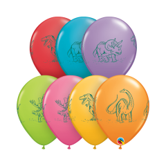 BALAO 11" R SORT FESTIVO PC50 DINOSAURS IN ACTION - DINOSSAURO