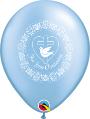BALAO 11" R AZUL CLS PRL PC50 FOR YOUR CHRISTENING-POMBA