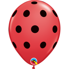 BALAO 11" R VERMELHO PC50 BIG POLKA DOTS (BLK)