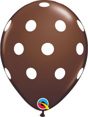 BALAO 11" R CHOCOLATE PC50 PONTOS POLKA GRANDES