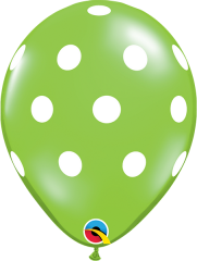 BALAO 11" R VERDE LIMA PC50 PONTOS POLKA GRANDES