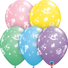 BALAO 11" R SORT PASTEL PC50 BERCARIO DE BEBE