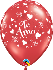 BALAO 11" R VERMELHO RUBI PC50 TE AMOCORACOES E ESPIRAIS