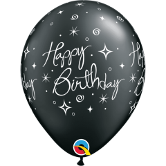 BALAO 11" R PRL PRE/PRAT PC50 BDAY ELEGANT SPARKLES & SWIRLS