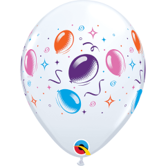 BALAO 11" R BRANCO PC50 PARTY BALLOONS & STREAMERS