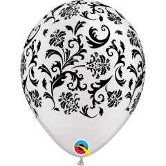 BALAO 11" R BRANCO PRL PC50 DAMASK PRINT (BLK)