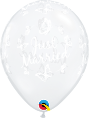 BALAO 11" R DIAMANTE TRAN PC50 JUST MARRIED BORBOLETAS A-R