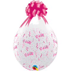 BALAO 18" R DIAMANTE TRAN PC25 IT'S A GIRL-A-RND (PNK)