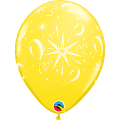 BALAO 11" R SORT TROP PC50 SPARKLE BALLOONS
