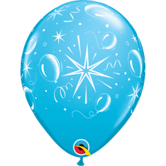 BALAO 11" R SORT TROP PC50 SPARKLE BALLOONS